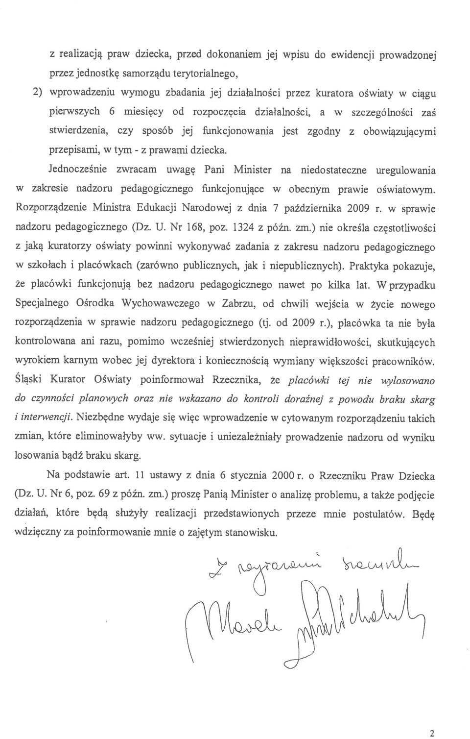 Rozporządzenie Ministra Edukacji Narodowej z dnia 7 października 2009 r. w sprawie rozporządzenia w sprawie nadzoru pedagogicznego (tj. od 2009 r.