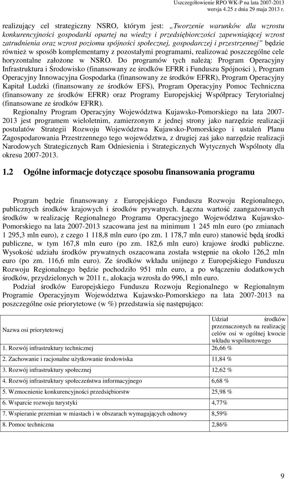 Do progrmów tych nleżą: Progrm Opercyjny Infrstruktur i Środowisko (finnsowny ze środków EFRR i Funduszu Spójności ), Progrm Opercyjny Innowcyjn Gospodrk (finnsowny ze środków EFRR), Progrm Opercyjny