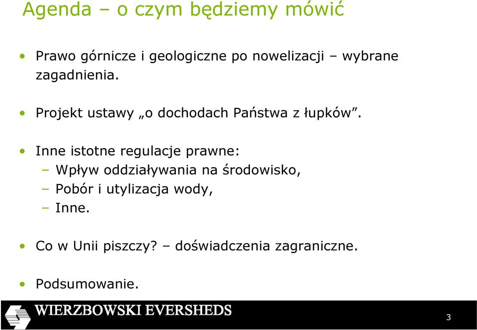 Inne istotne regulacje prawne: Wpływ oddziaływania na środowisko, Pobór i