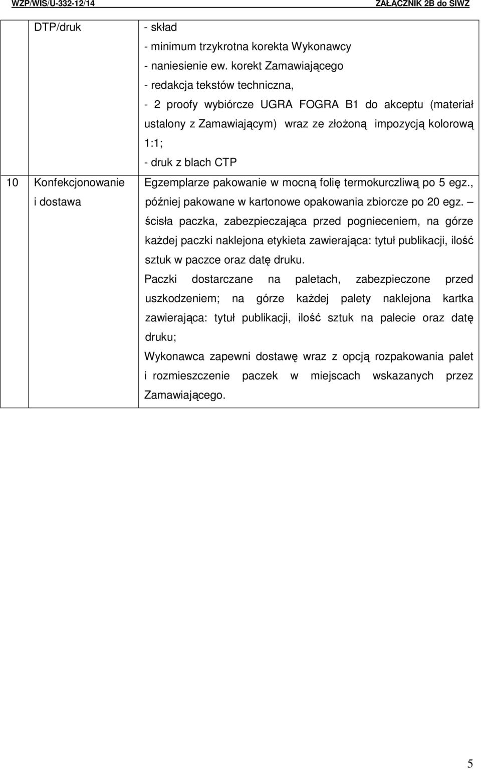 Egzemplarze pakowanie w mocną folię termokurczliwą po 5 egz., później pakowane w kartonowe opakowania zbiorcze po 20 egz.