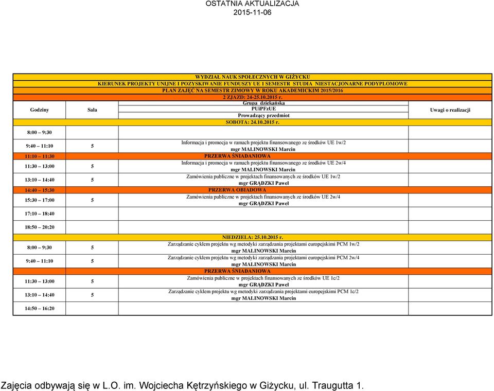 Informacja i promocja w ramach projektu finansowanego ze środków UE 1w/2 Informacja i promocja w ramach projektu finansowanego ze środków UE 2w/4 Zamówienia publiczne w