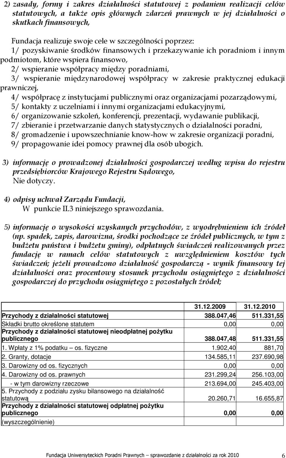międzynarodowej współpracy w zakresie praktycznej edukacji prawniczej, 4/ współpracę z instytucjami publicznymi oraz organizacjami pozarządowymi, 5/ kontakty z uczelniami i innymi organizacjami