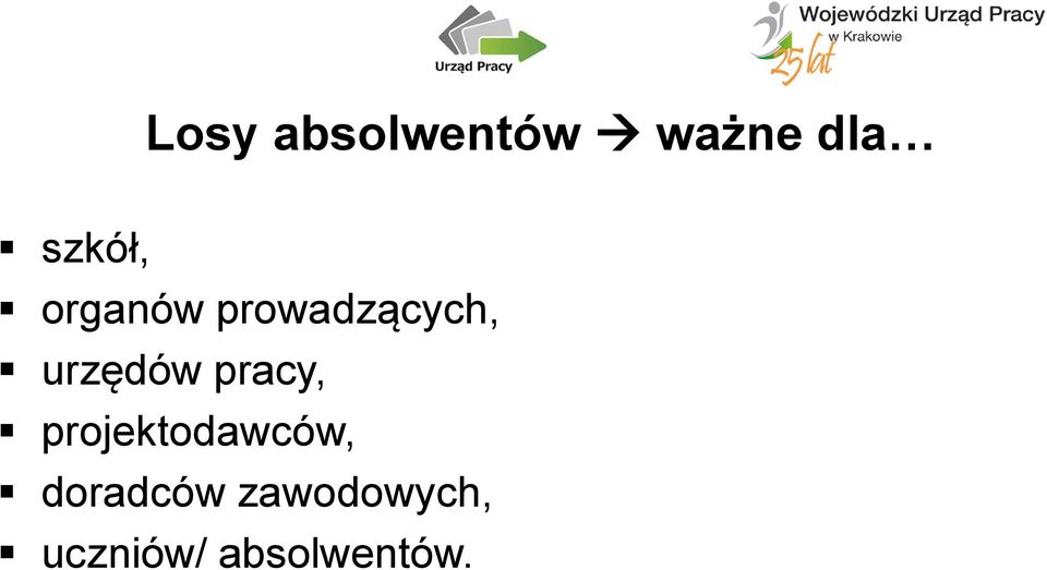 urzędów pracy, projektodawców,