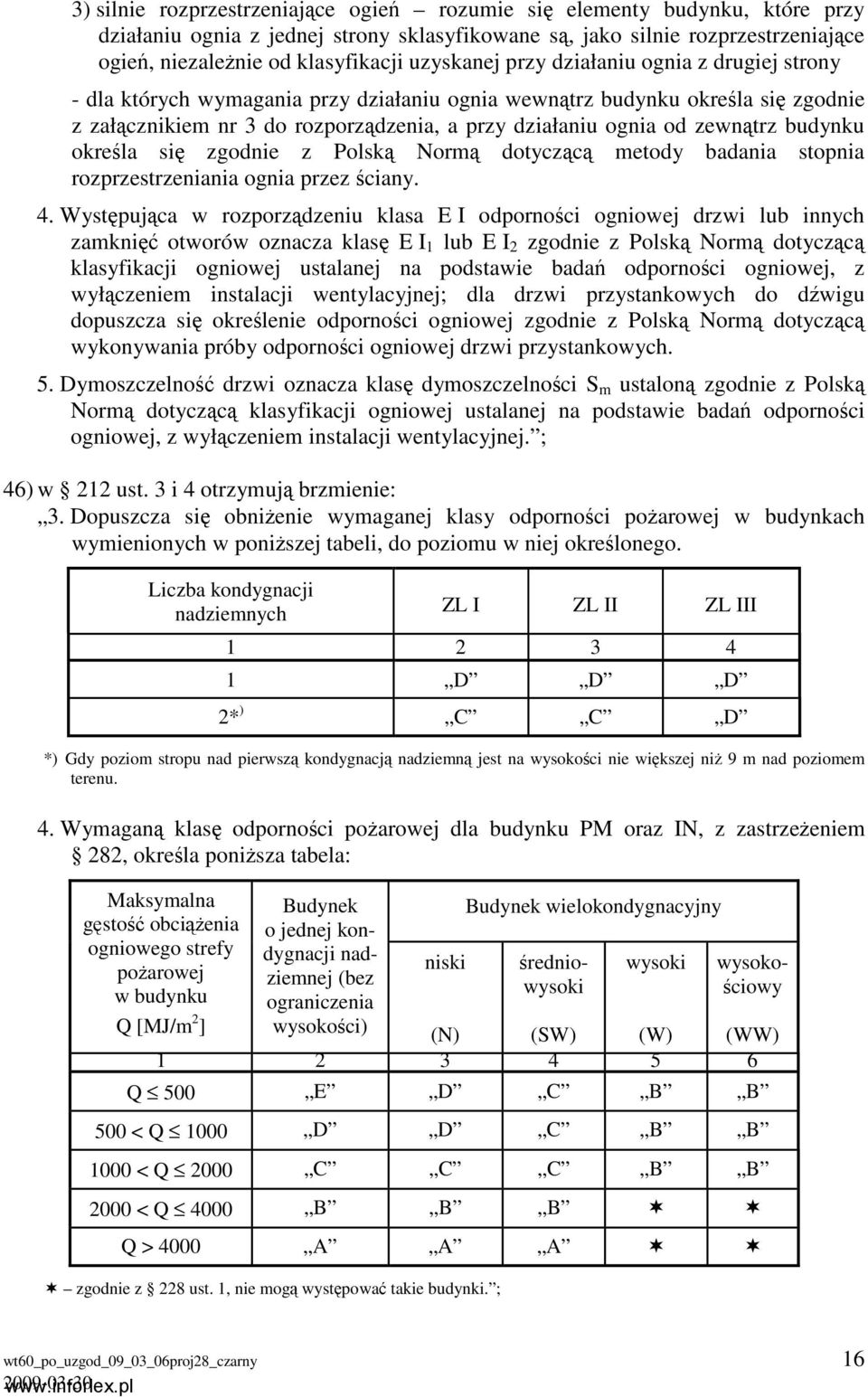 zewnątrz budynku określa się zgodnie z Polską Normą dotyczącą metody badania stopnia rozprzestrzeniania ognia przez ściany. 4.