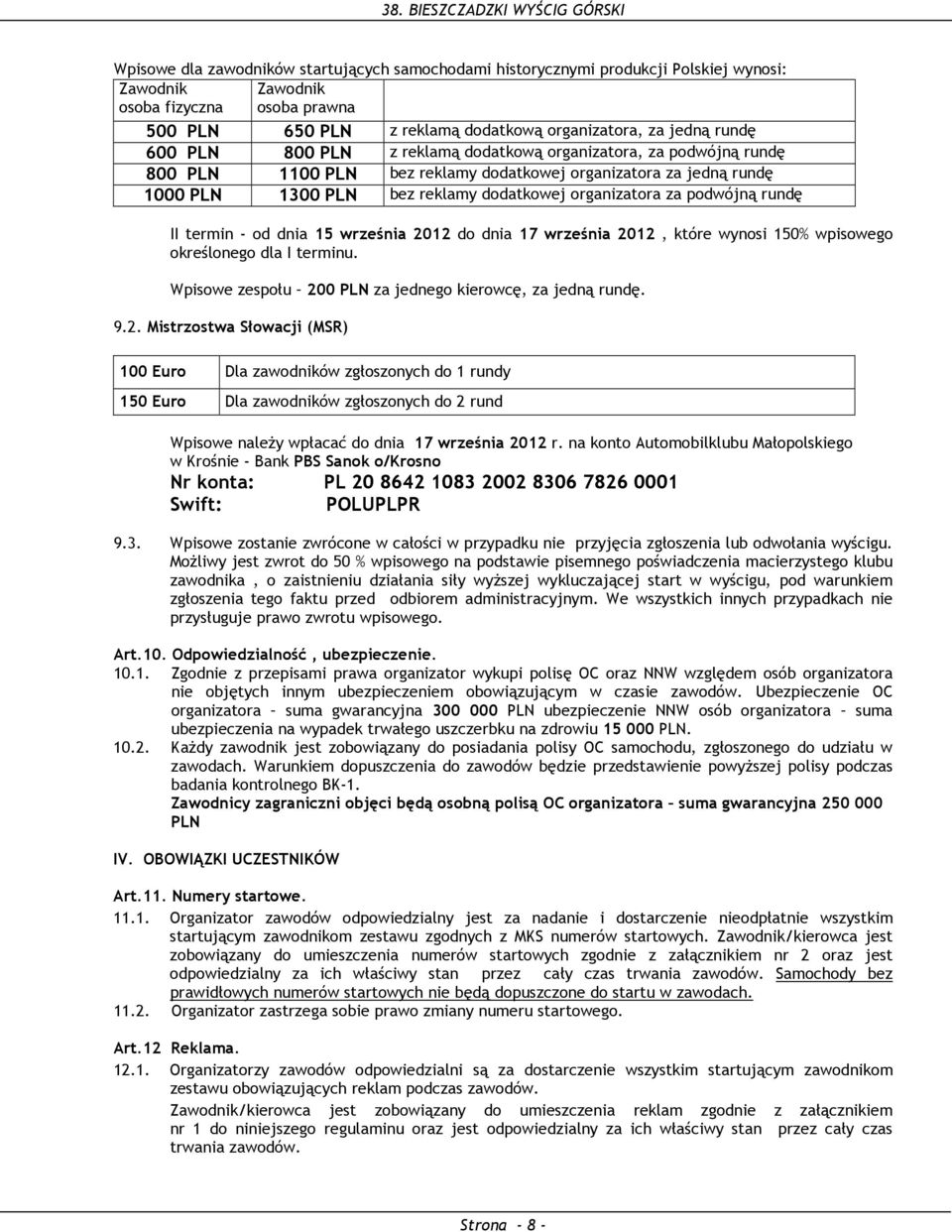 podwójną rundę II termin - od dnia 15 września 20