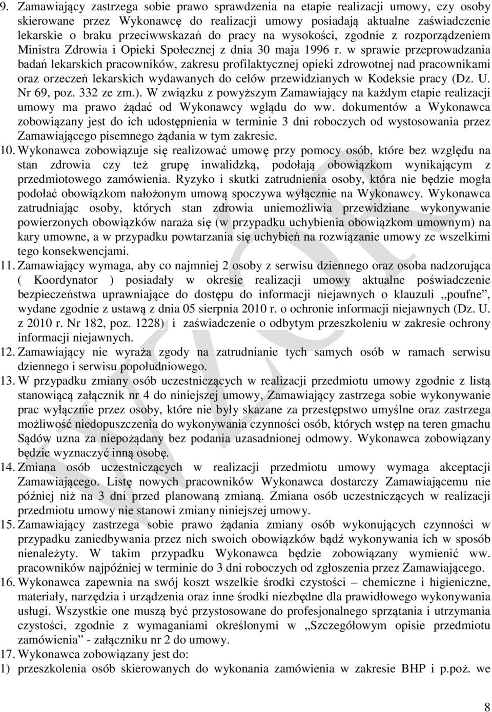 w sprawie przeprowadzania badań lekarskich pracowników, zakresu profilaktycznej opieki zdrowotnej nad pracownikami oraz orzeczeń lekarskich wydawanych do celów przewidzianych w Kodeksie pracy (Dz. U.