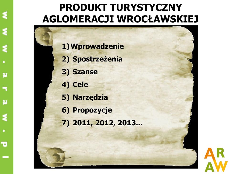 Spostrzeżenia 3) Szanse 4) Cele 5)