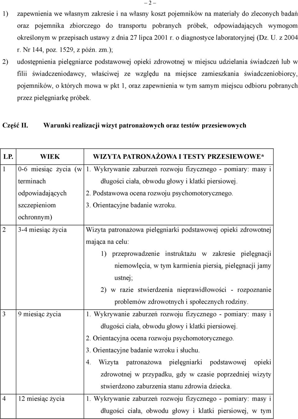 ); 2) udostępnienia pielęgniarce podstawowej opieki zdrowotnej w miejscu udzielania świadczeń lub w filii świadczeniodawcy, właściwej ze względu na miejsce zamieszkania świadczeniobiorcy, pojemników,