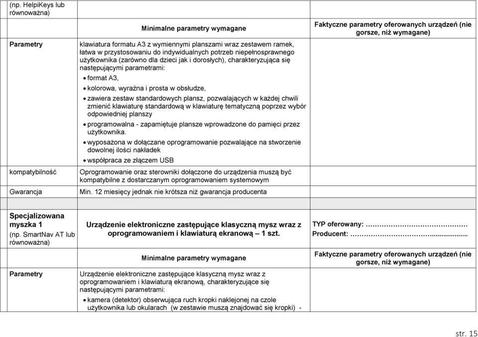 format A3, kolorowa, wyraźna i prosta w obsłudze, zawiera zestaw standardowych plansz, pozwalających w każdej chwili zmienić klawiaturę standardową w klawiaturę tematyczną poprzez wybór odpowiedniej