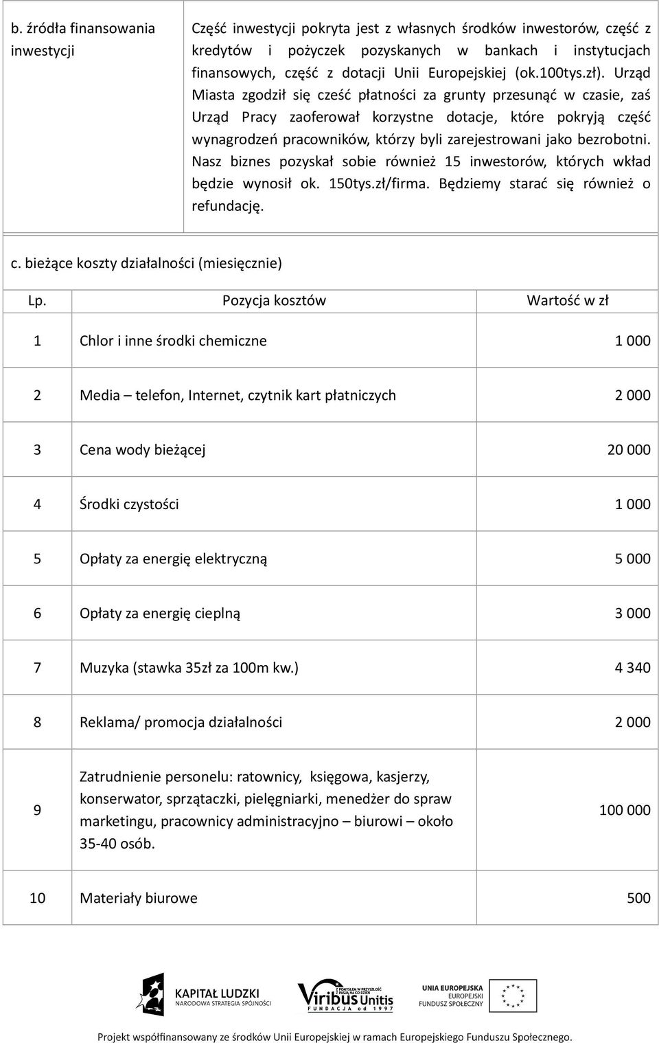Urząd Miasta zgodził się cześć płatności za grunty przesunąć w czasie, zaś Urząd Pracy zaoferował korzystne dotacje, które pokryją część wynagrodzeń pracowników, którzy byli zarejestrowani jako