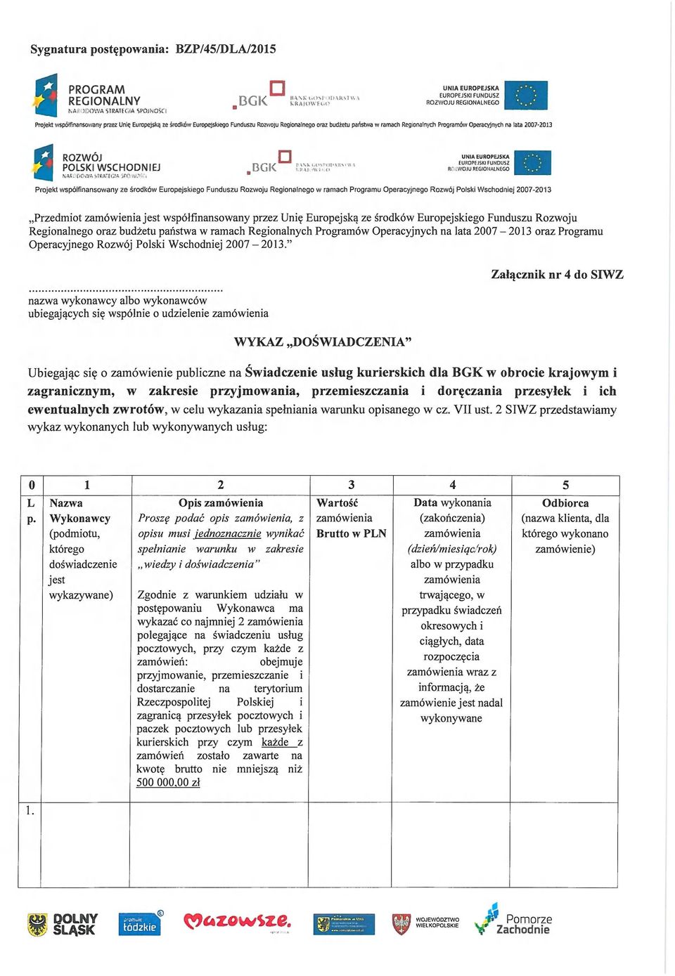 na lata 2007-2013 ROZWÓJ n UNIA EUROPEJSKA POLSKI WSCHODNIEJ BGK ry Al' ROZWOJU REGIONALNEGO NAS; (DOWA STRATEGIA 5F0^:>^.