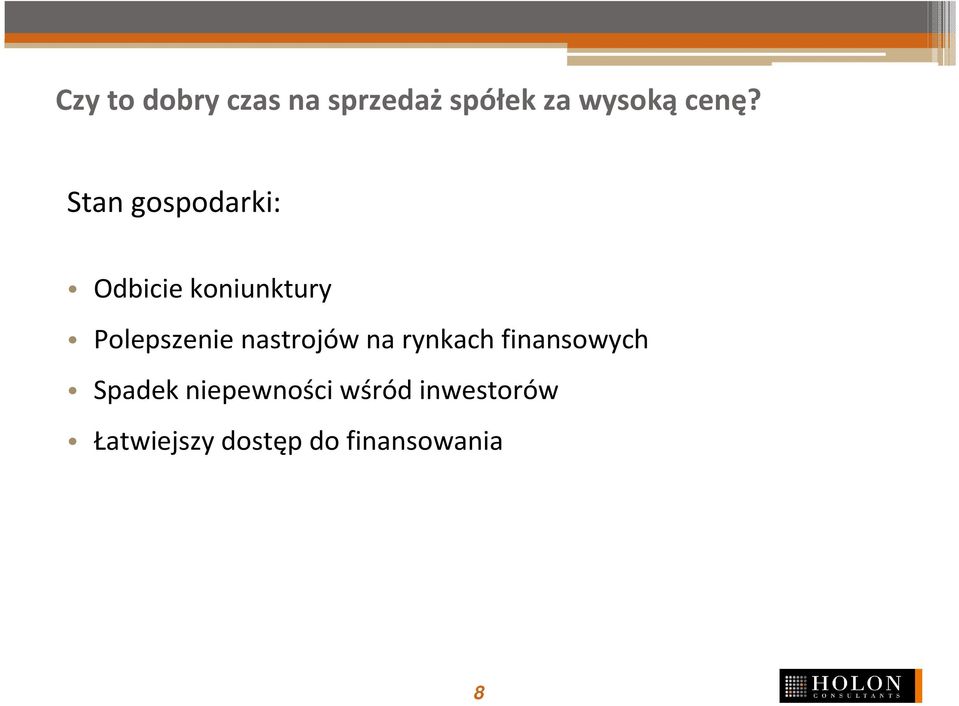 nastrojów na rynkach finansowych Spadek