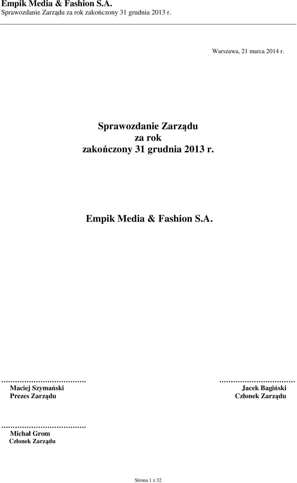r. Empik Media & Fashion S.A.