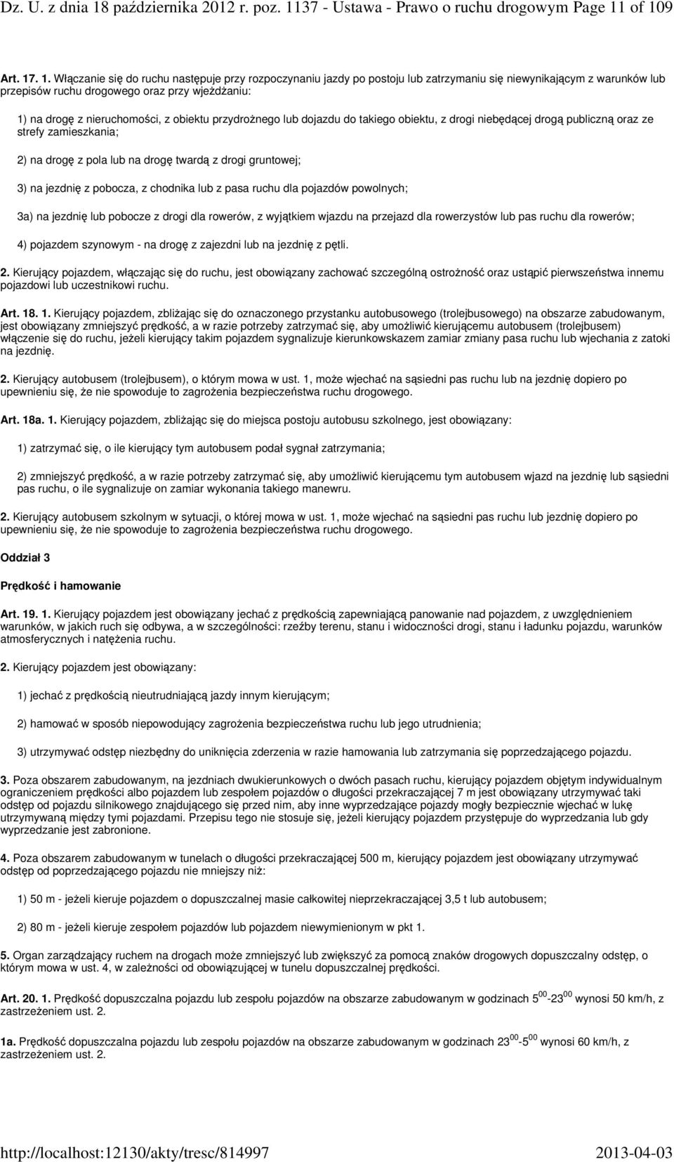 37 - Ustawa - Prawo o ruchu drogowym Page 11
