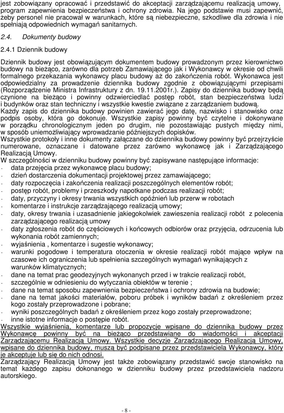 Dokumenty budowy 2.4.