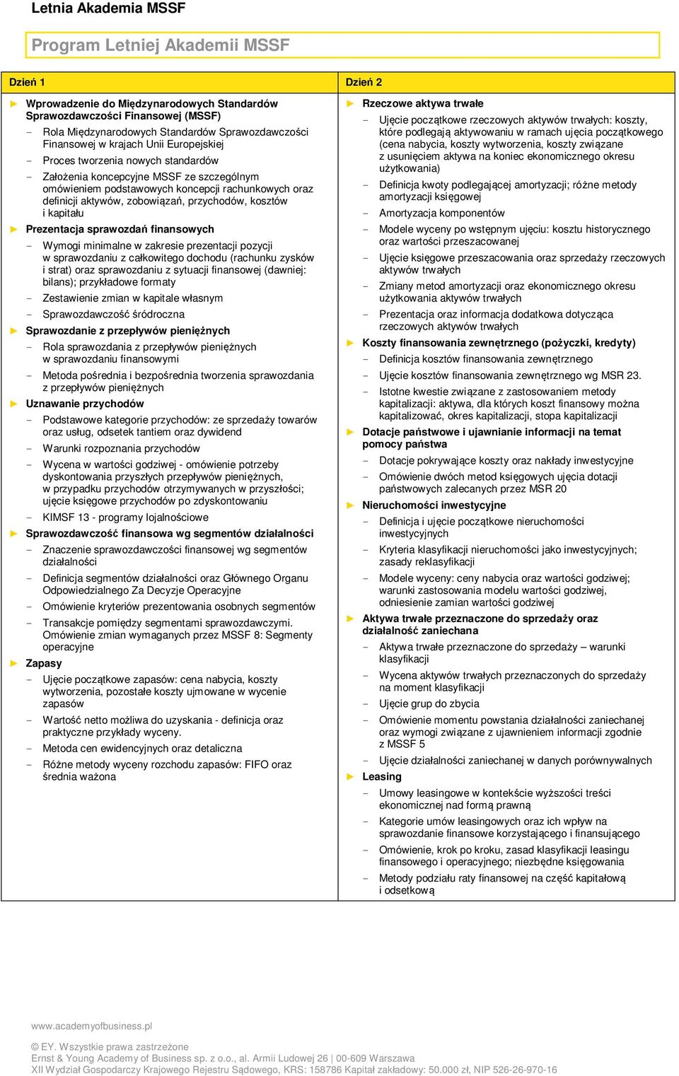 kosztów i kapitału Prezentacja sprawozdań finansowych - Wymogi minimalne w zakresie prezentacji pozycji w sprawozdaniu z całkowitego dochodu (rachunku zysków i strat) oraz sprawozdaniu z sytuacji