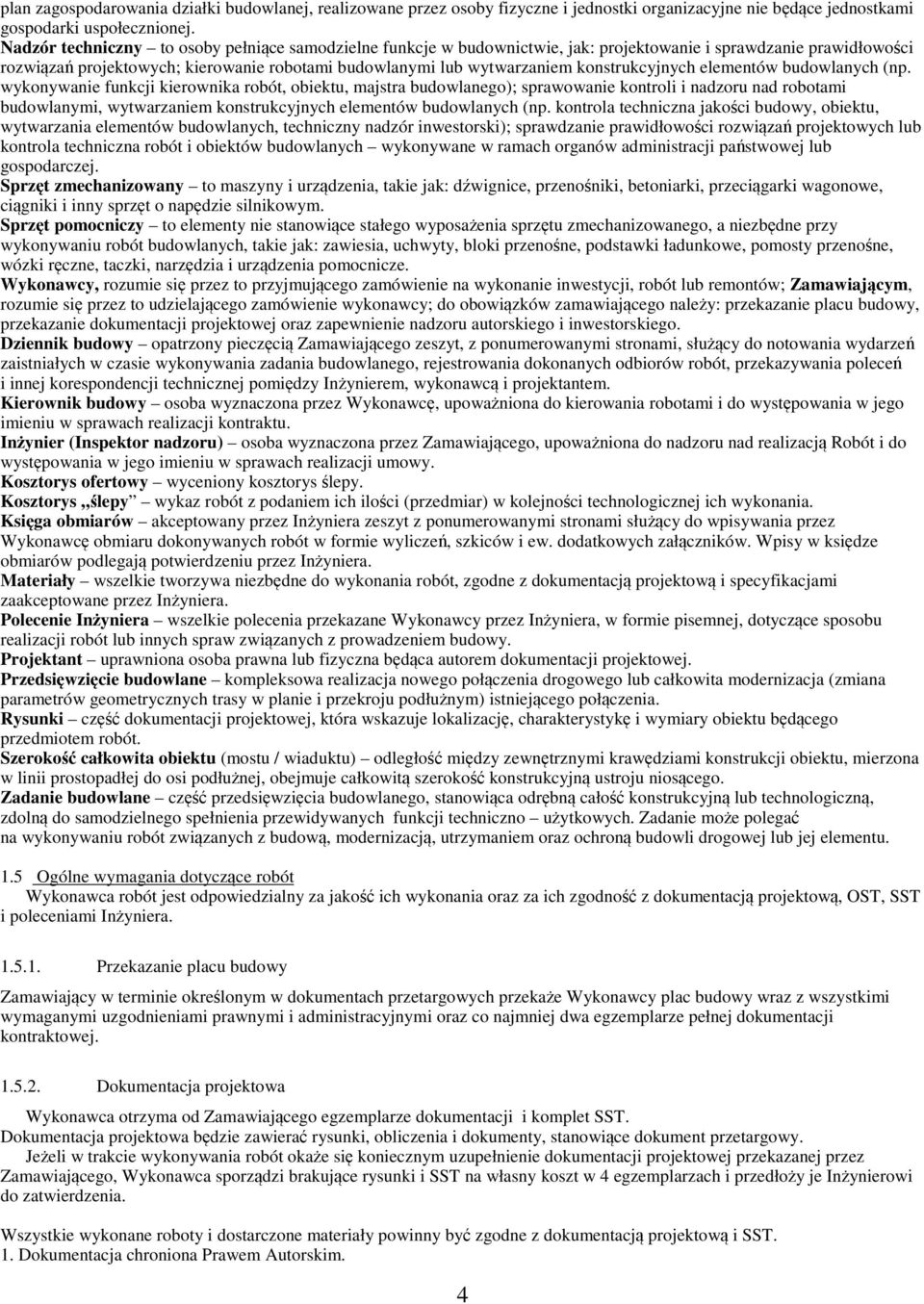 konstrukcyjnych elementów budowlanych (np.