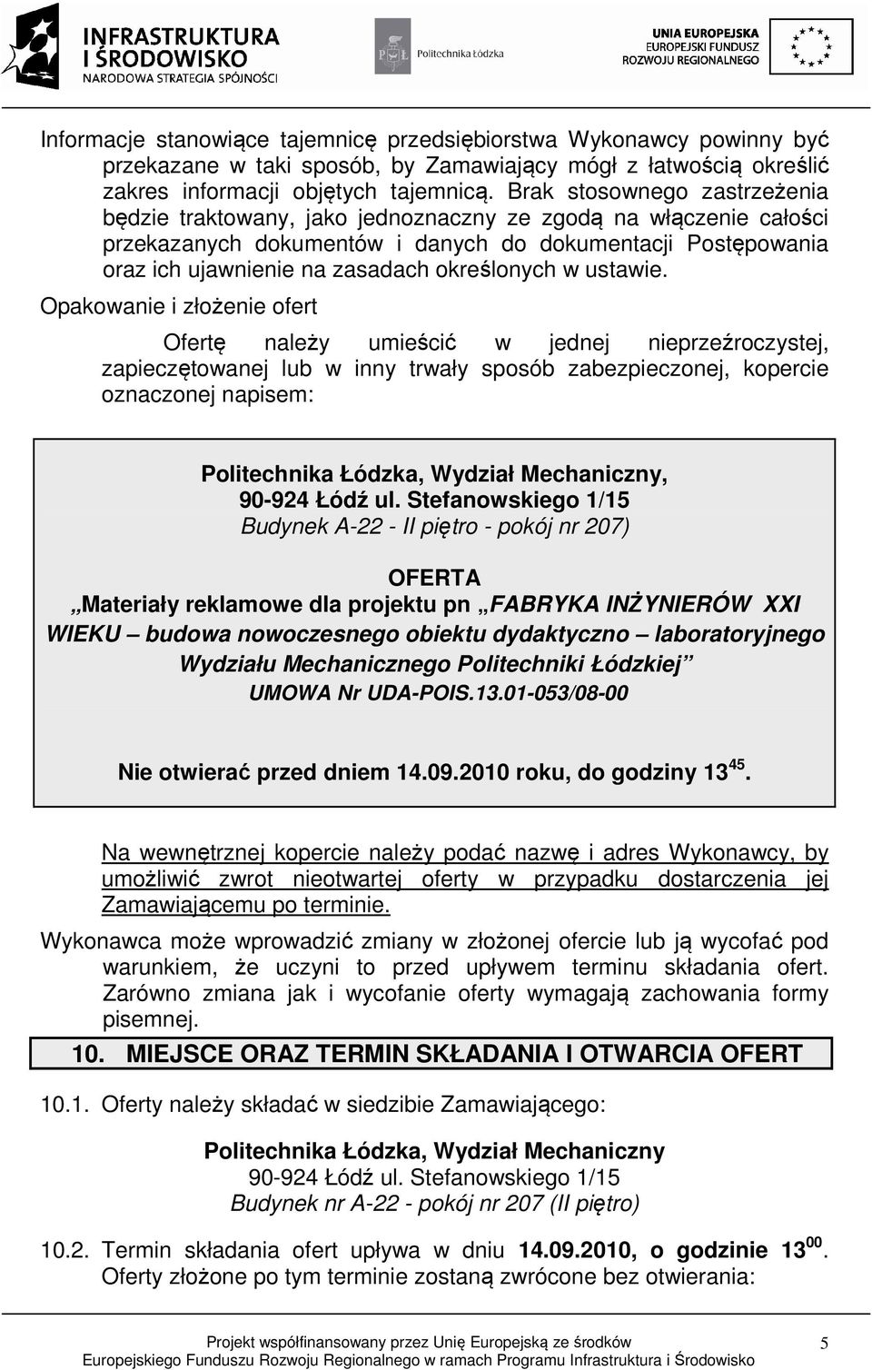 określonych w ustawie.