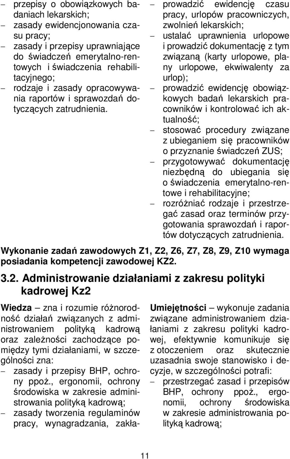 prowadzić ewidencję czasu pracy, urlopów pracowniczych, zwolnień lekarskich; ustalać uprawnienia urlopowe i prowadzić dokumentację z tym związaną (karty urlopowe, plany urlopowe, ekwiwalenty za