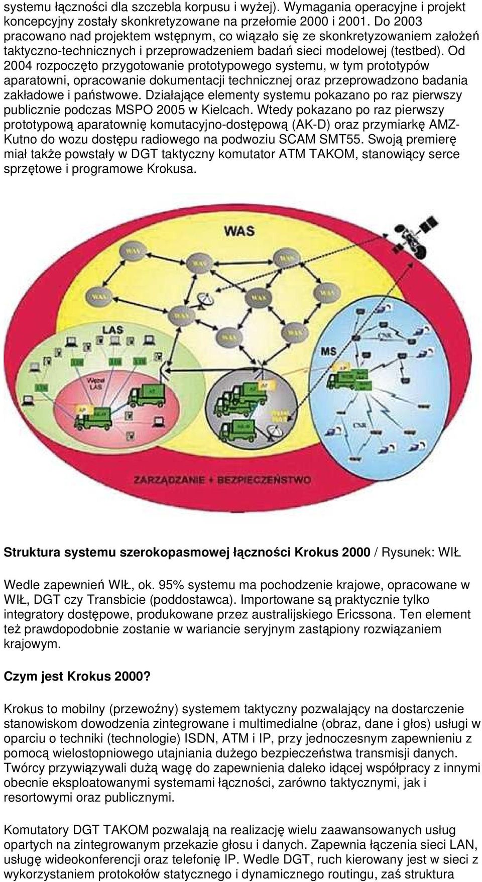 Od 2004 rozpoczęto przygotowanie prototypowego systemu, w tym prototypów aparatowni, opracowanie dokumentacji technicznej oraz przeprowadzono badania zakładowe i państwowe.
