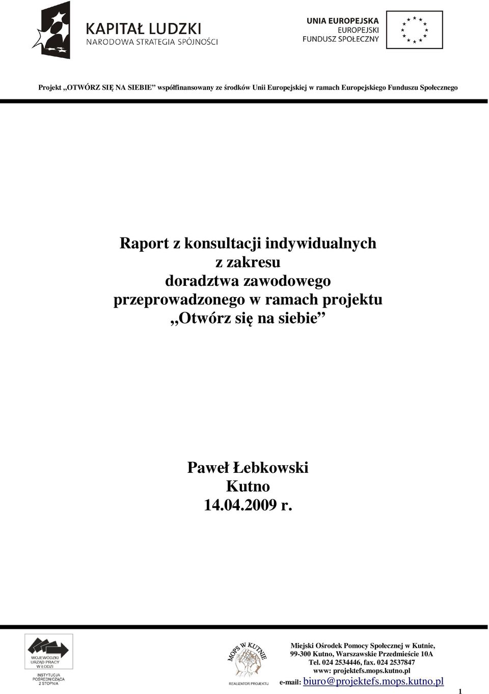 konsultacji indywidualnych z zakresu doradztwa zawodowego