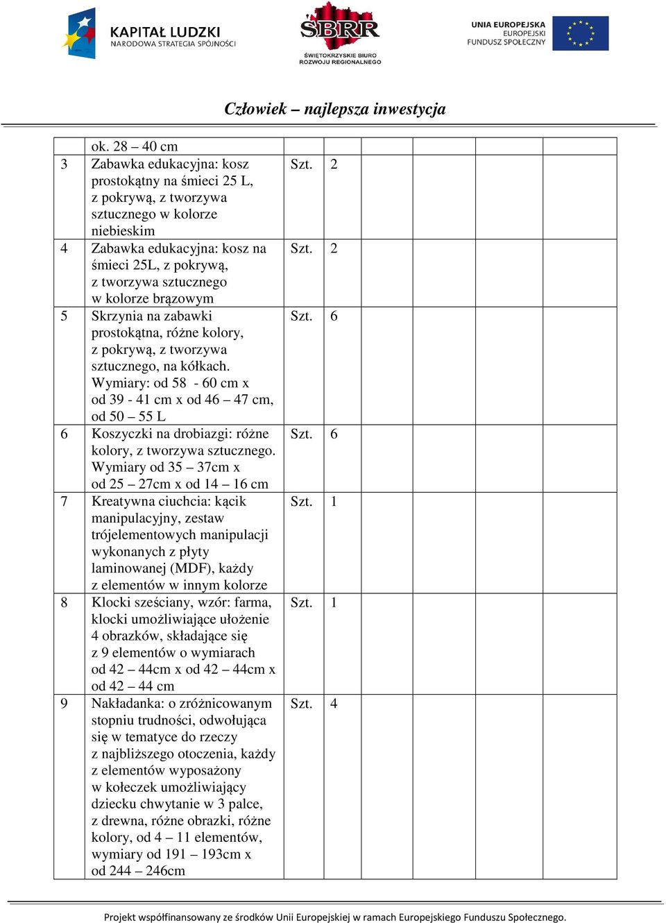 Wymiary: od 58-60 cm x od 39-41 cm x od 46 47 cm, od 50 55 L 6 Koszyczki na drobiazgi: różne kolory, z tworzywa sztucznego.