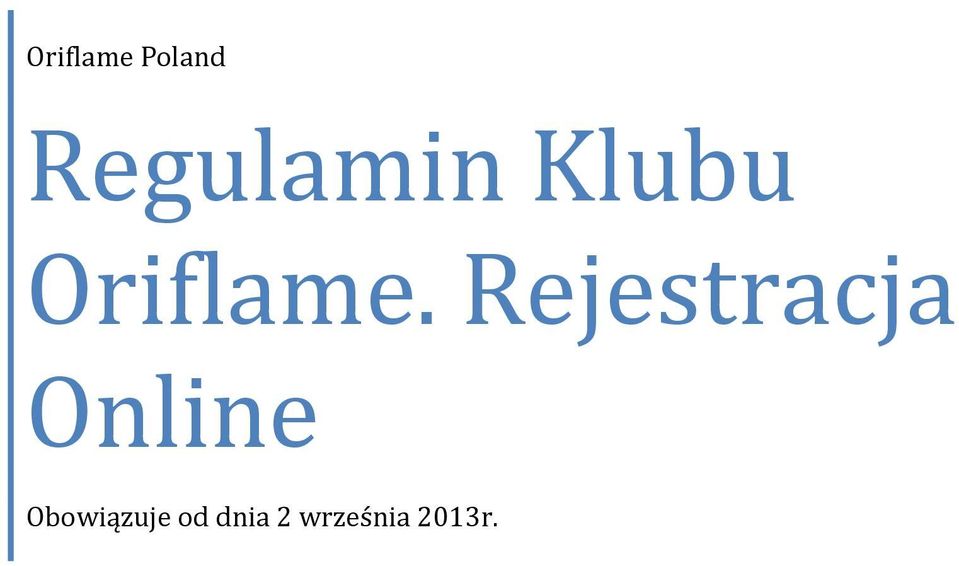 Rejestracja Online