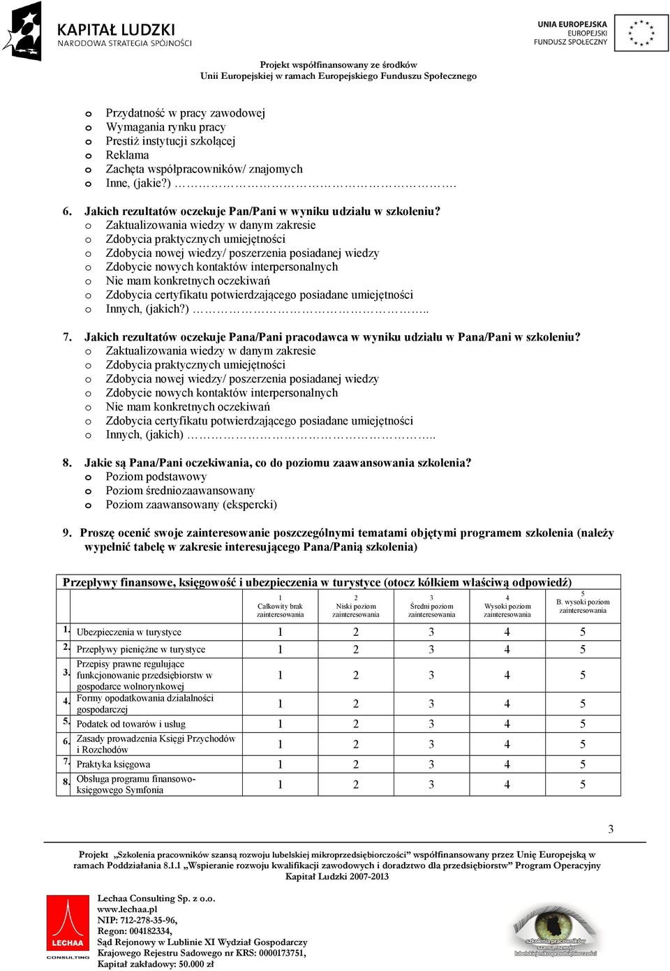 Zaktualizwania wiedzy w danym zakresie Zdbycia praktycznych umiejętnści Zdbycia nwej wiedzy/ pszerzenia psiadanej wiedzy Zdbycie nwych kntaktów interpersnalnych Nie mam knkretnych czekiwań Zdbycia