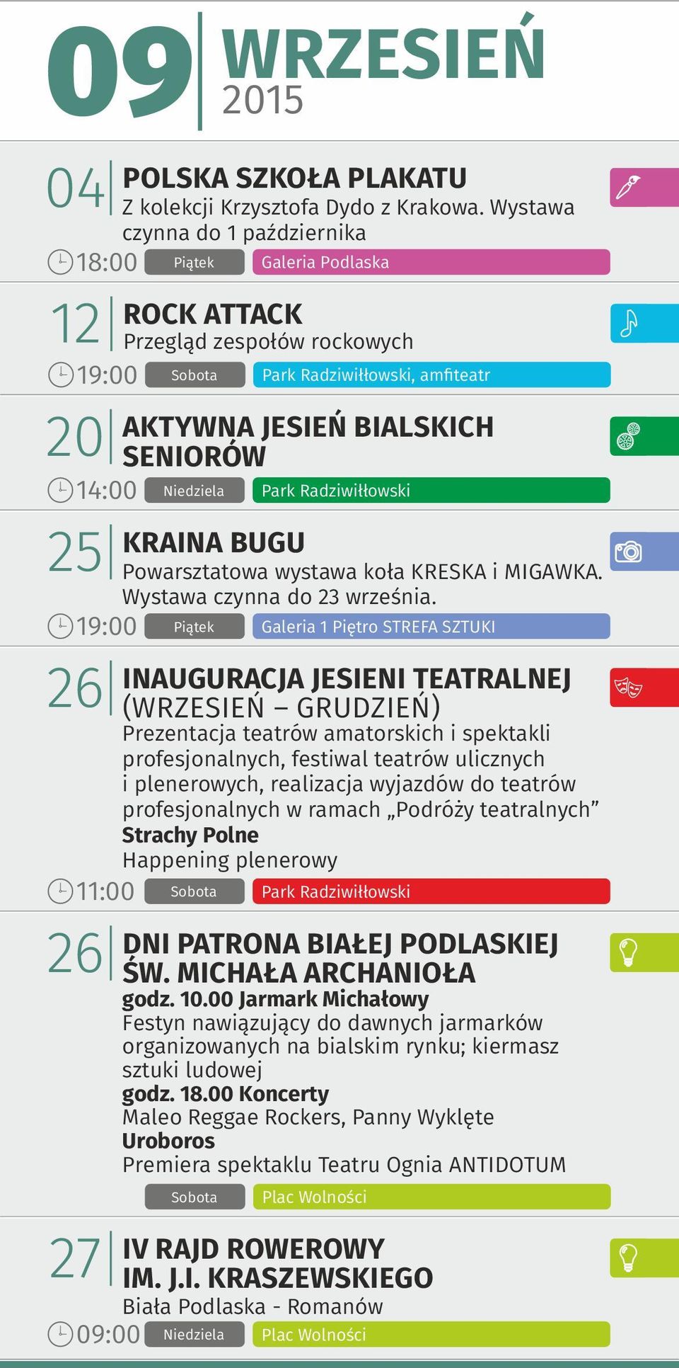 Park Radziwiłłowski KRAINA BUGU Powarsztatowa wystawa koła KRESKA i MIGAWKA. Wystawa czynna do 23 wrze nia.