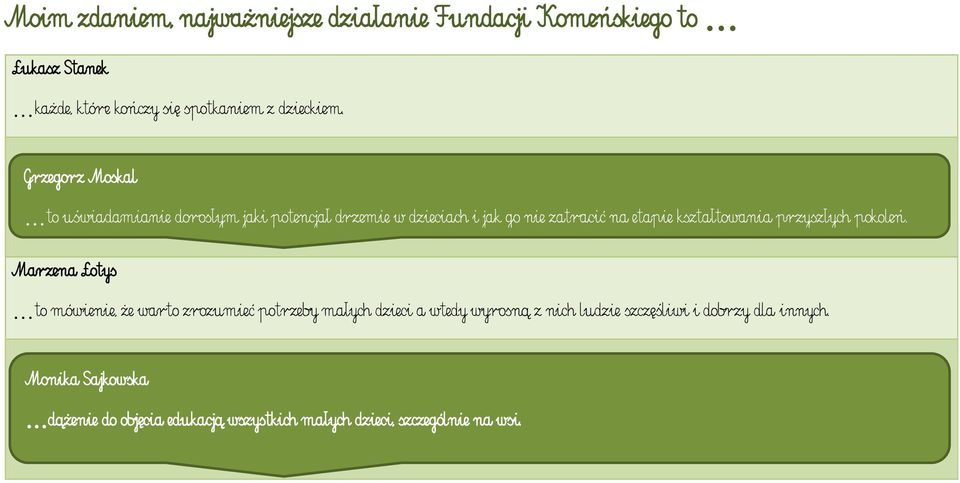 Grzegorz Moskal to uświadamianie dorosłym jaki potencjał drzemie w dzieciach i jak go nie zatracić na etapie