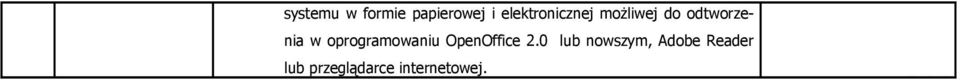 w oprogramowaniu OpenOffice 2.