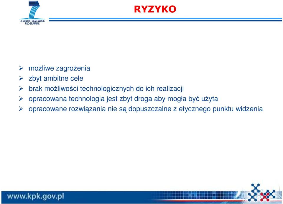 opracowana technologia jest zbyt droga aby mogła być