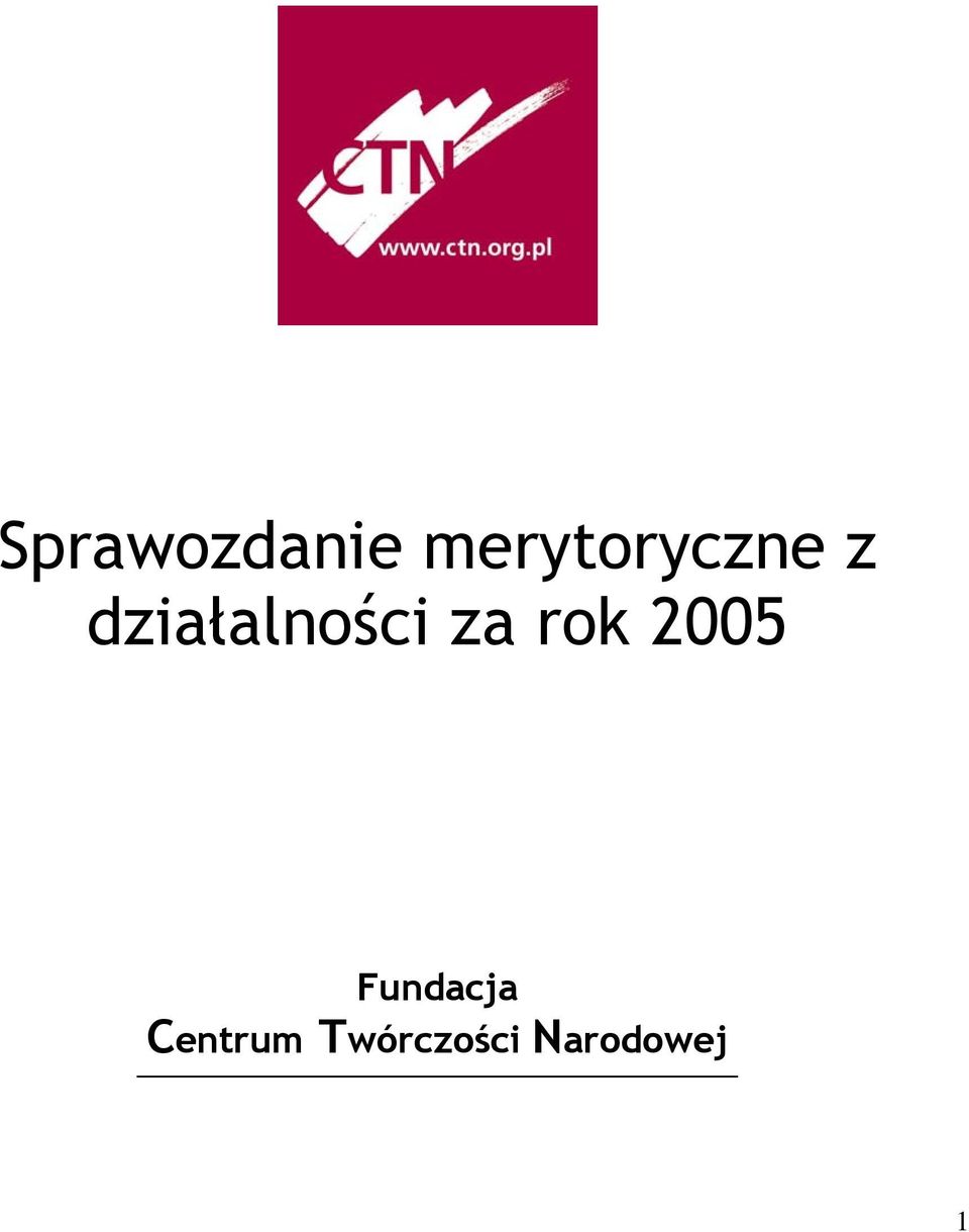 działalności za rok