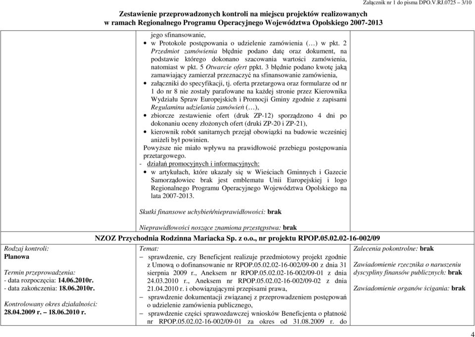 2 Przedmiot zamówienia błędnie podano datę oraz dokument, na podstawie którego dokonano szacowania wartości zamówienia, natomiast w pkt. 5 Otwarcie ofert ppkt.