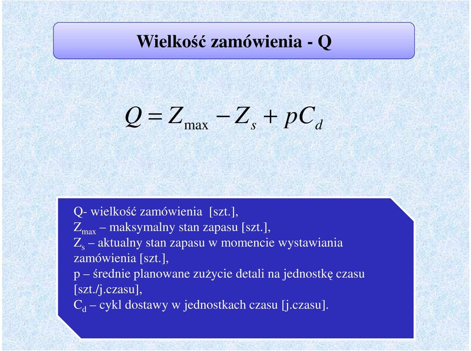 ], s aktualny stan zaasu w momencie wystawiania zamówienia [szt.