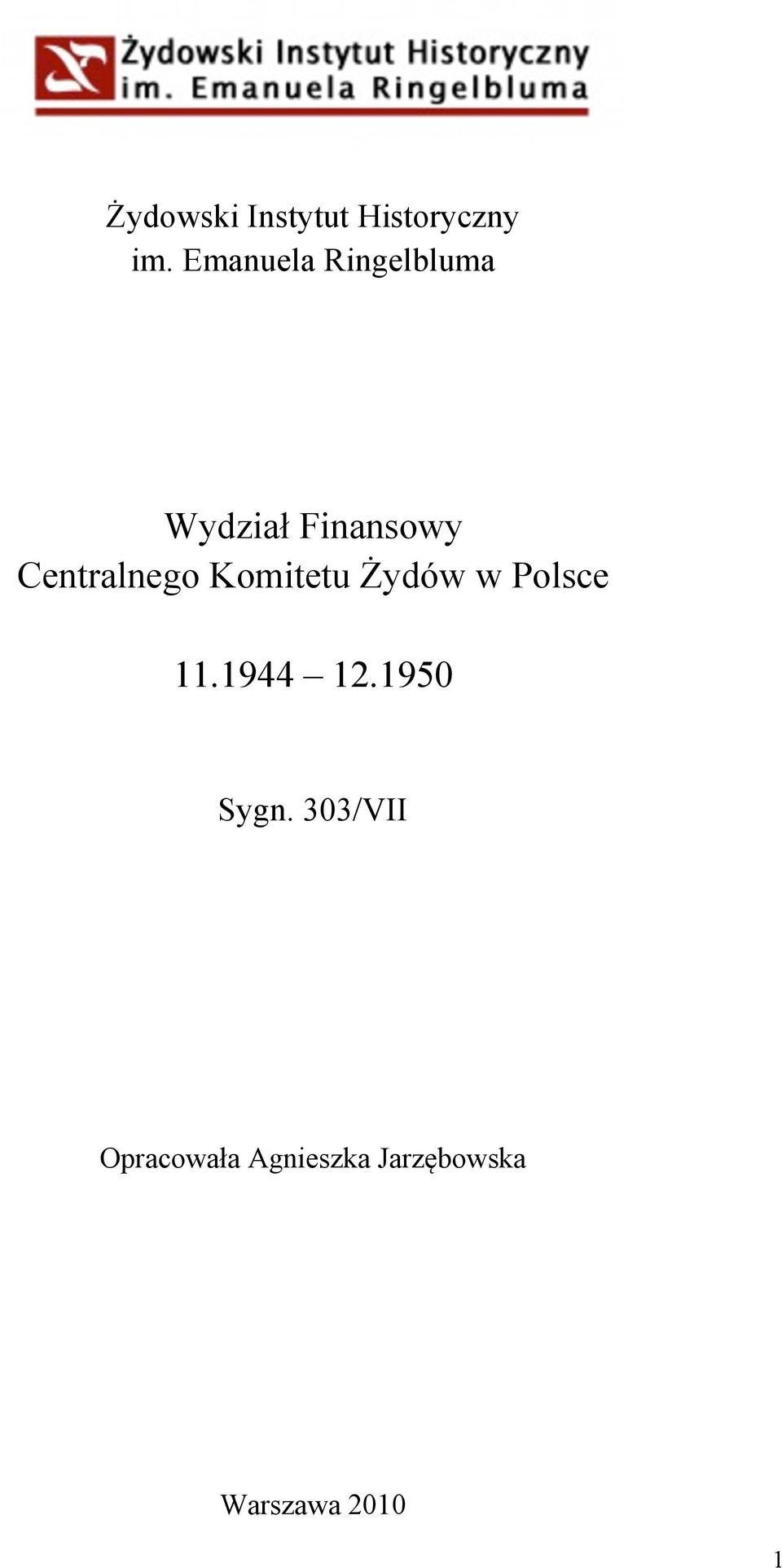 Centralnego Komitetu Żydów w Polsce 11.1944 12.