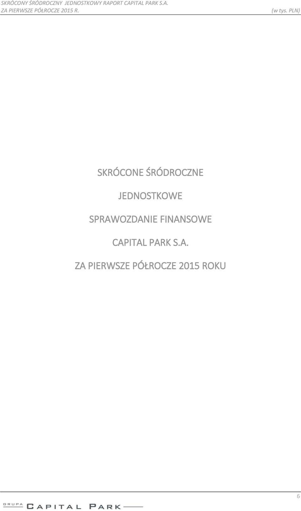 FINANSOWE CAPITAL PARK