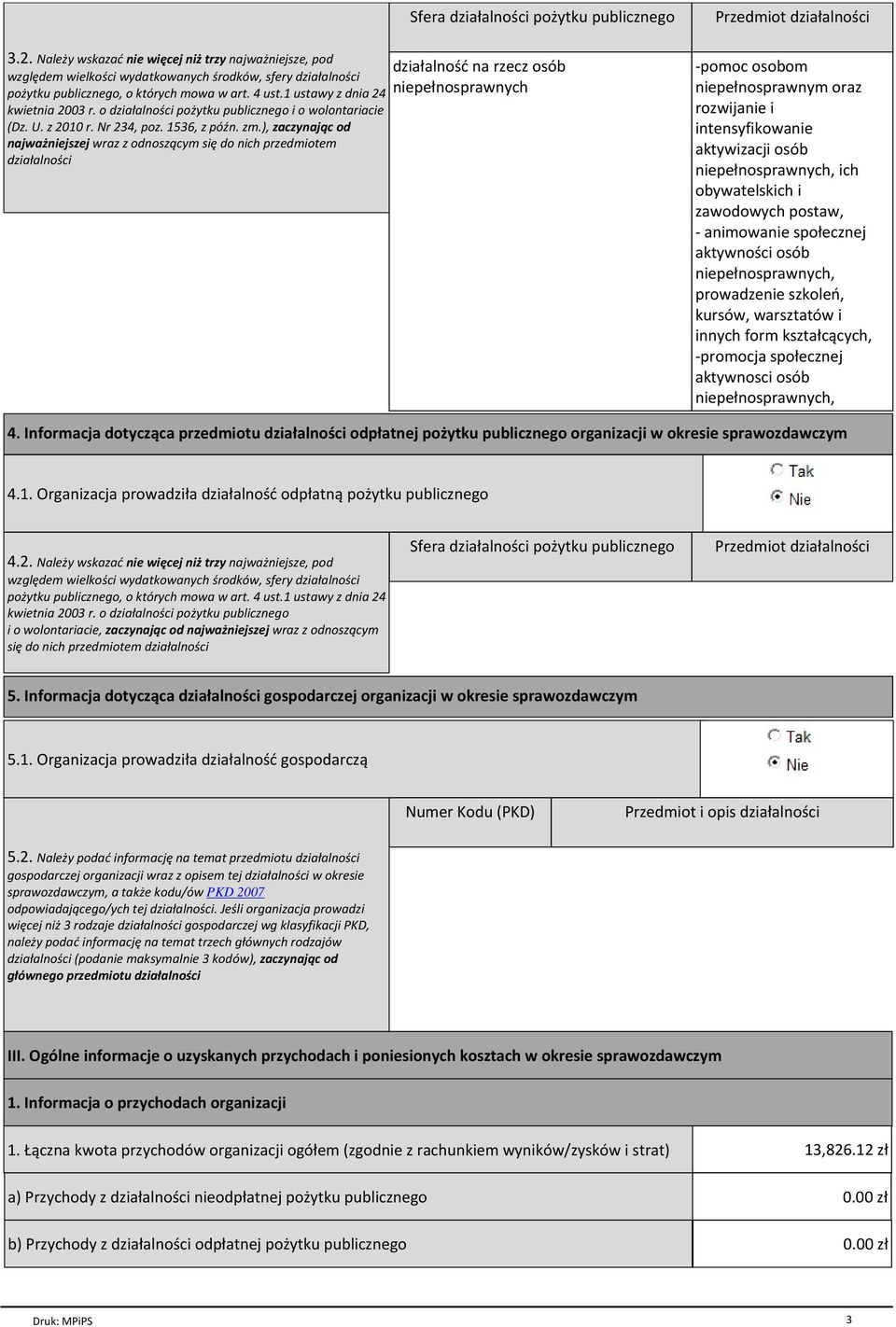 o działalności pożytku publicznego i o wolontariacie (Dz. U. z 2010 r. Nr 234, poz. 1536, z późn. zm.