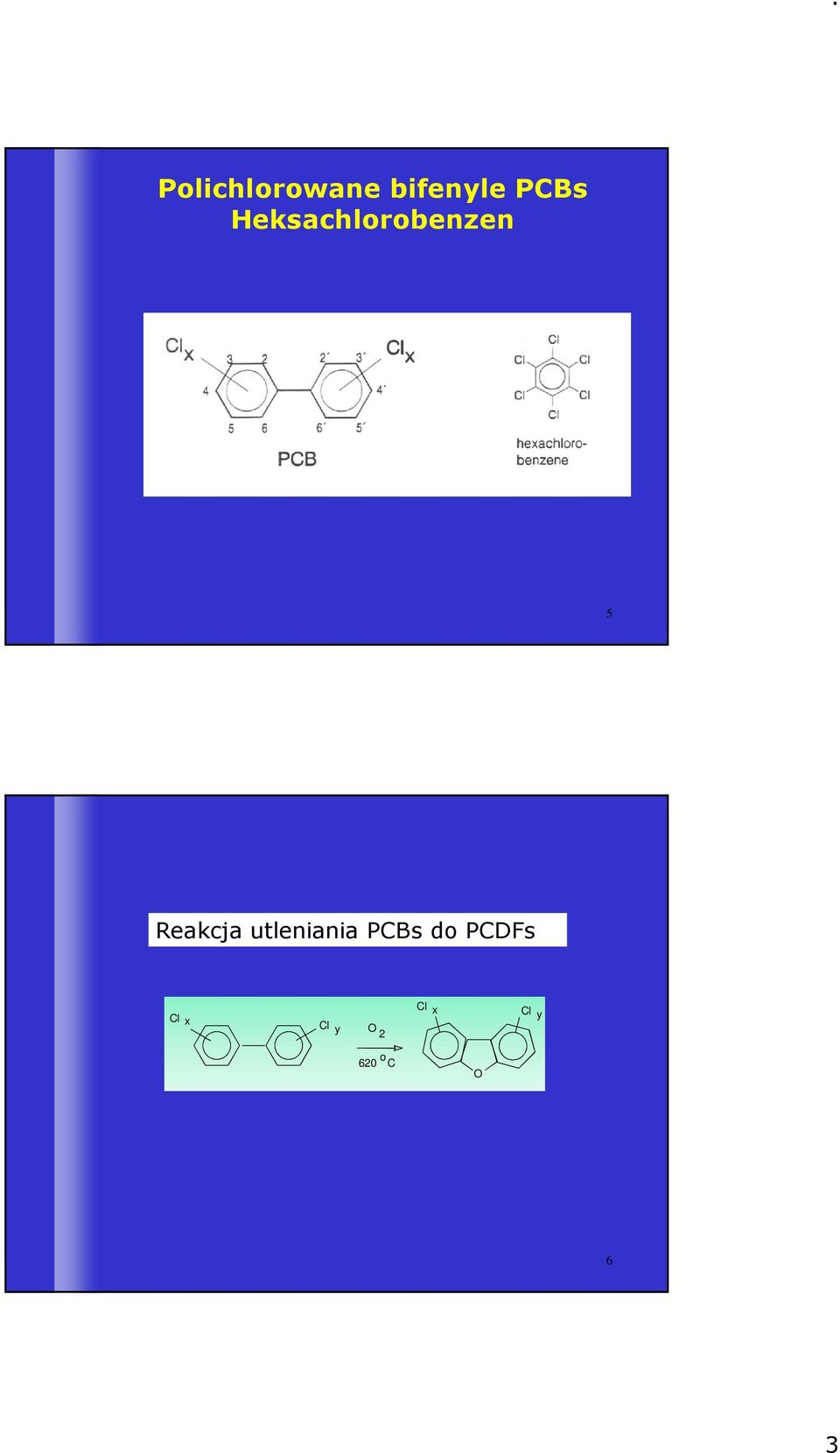 utleniania PCBs do PCDFs Cl x