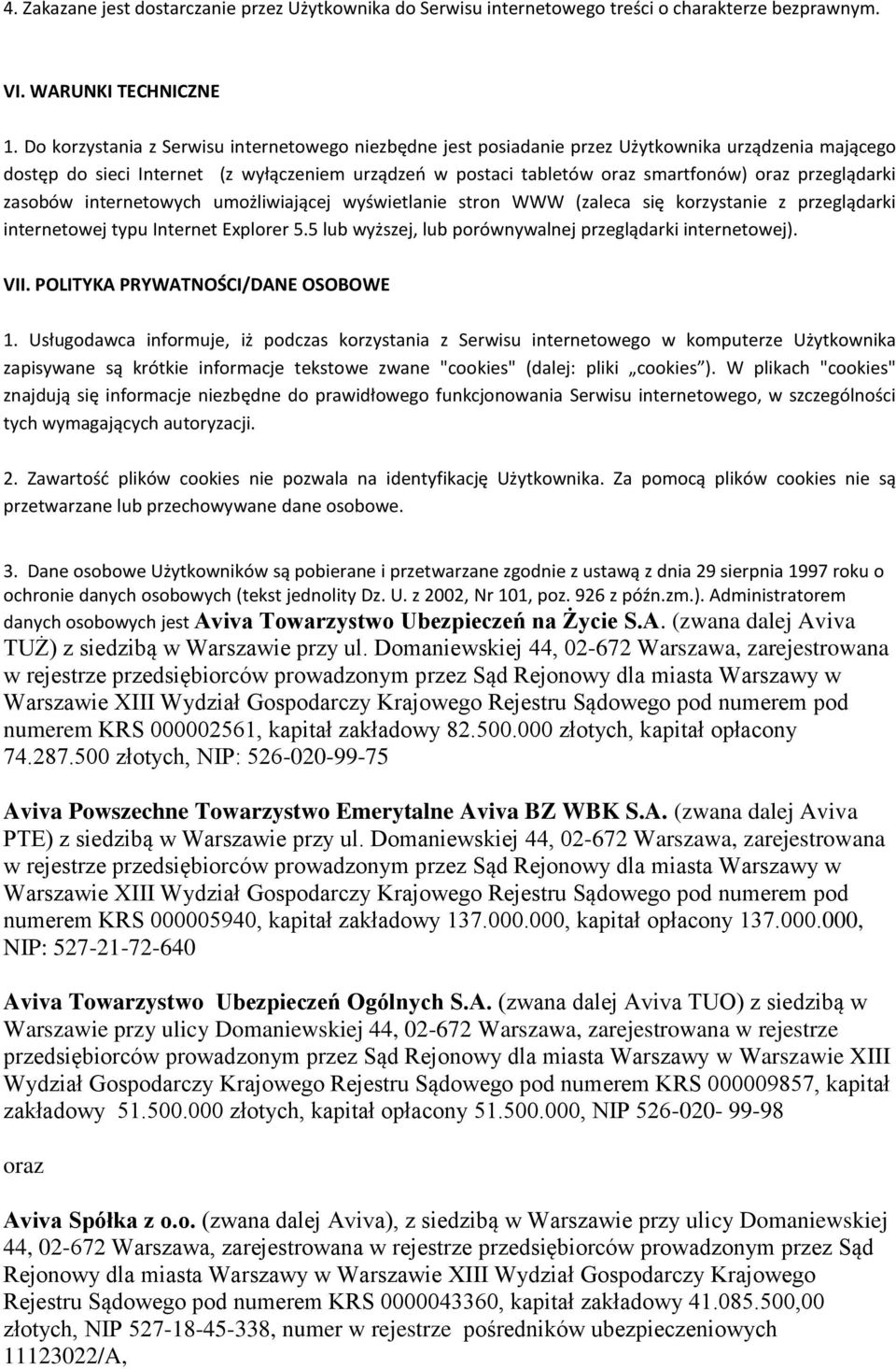 Regulamin serwisu internetowego List w przyszłość - PDF Free Download