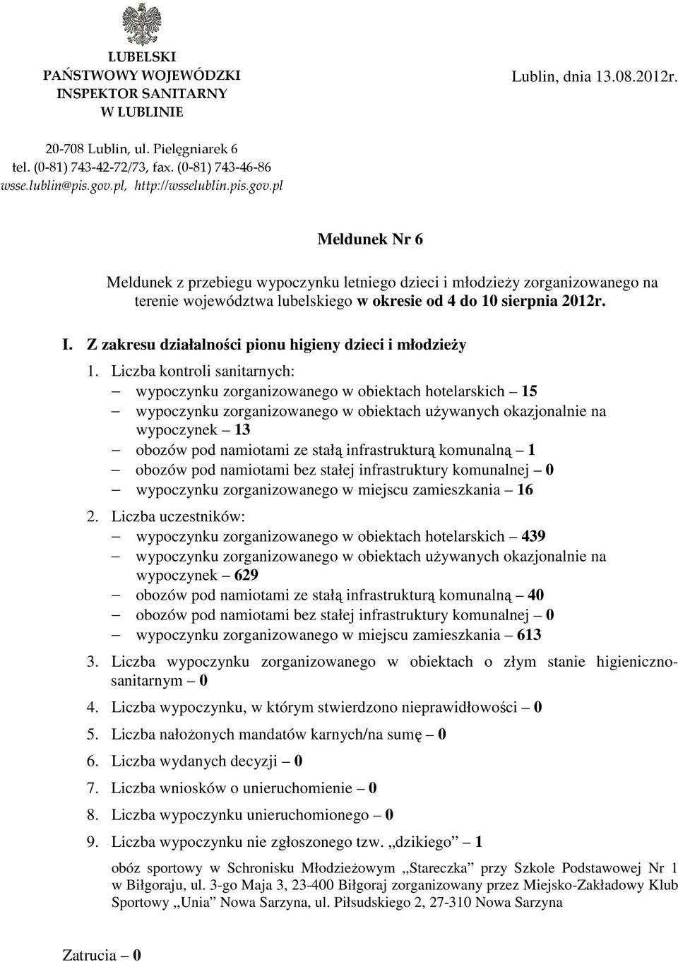 Z zakresu działalności pionu higieny dzieci i młodzieŝy 1.