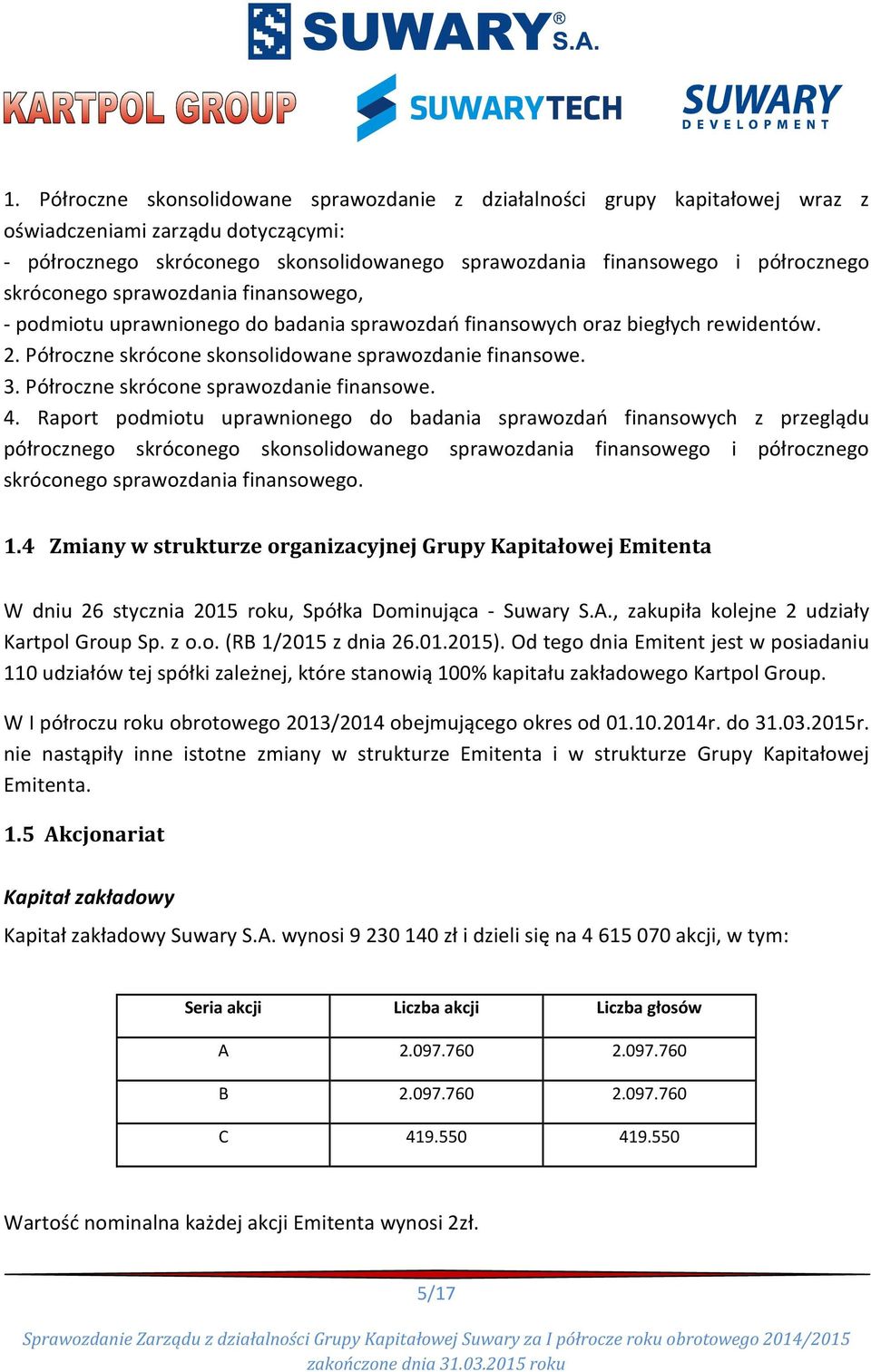 Półroczne skrócone sprawozdanie finansowe. 4.