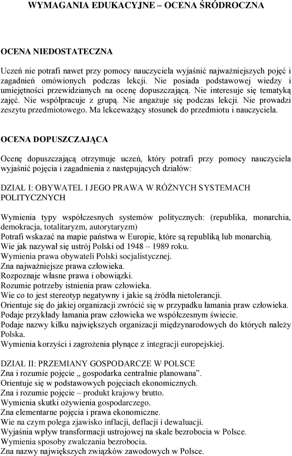 Nie prowadzi zeszytu przedmiotowego. Ma lekceważący stosunek do przedmiotu i nauczyciela.