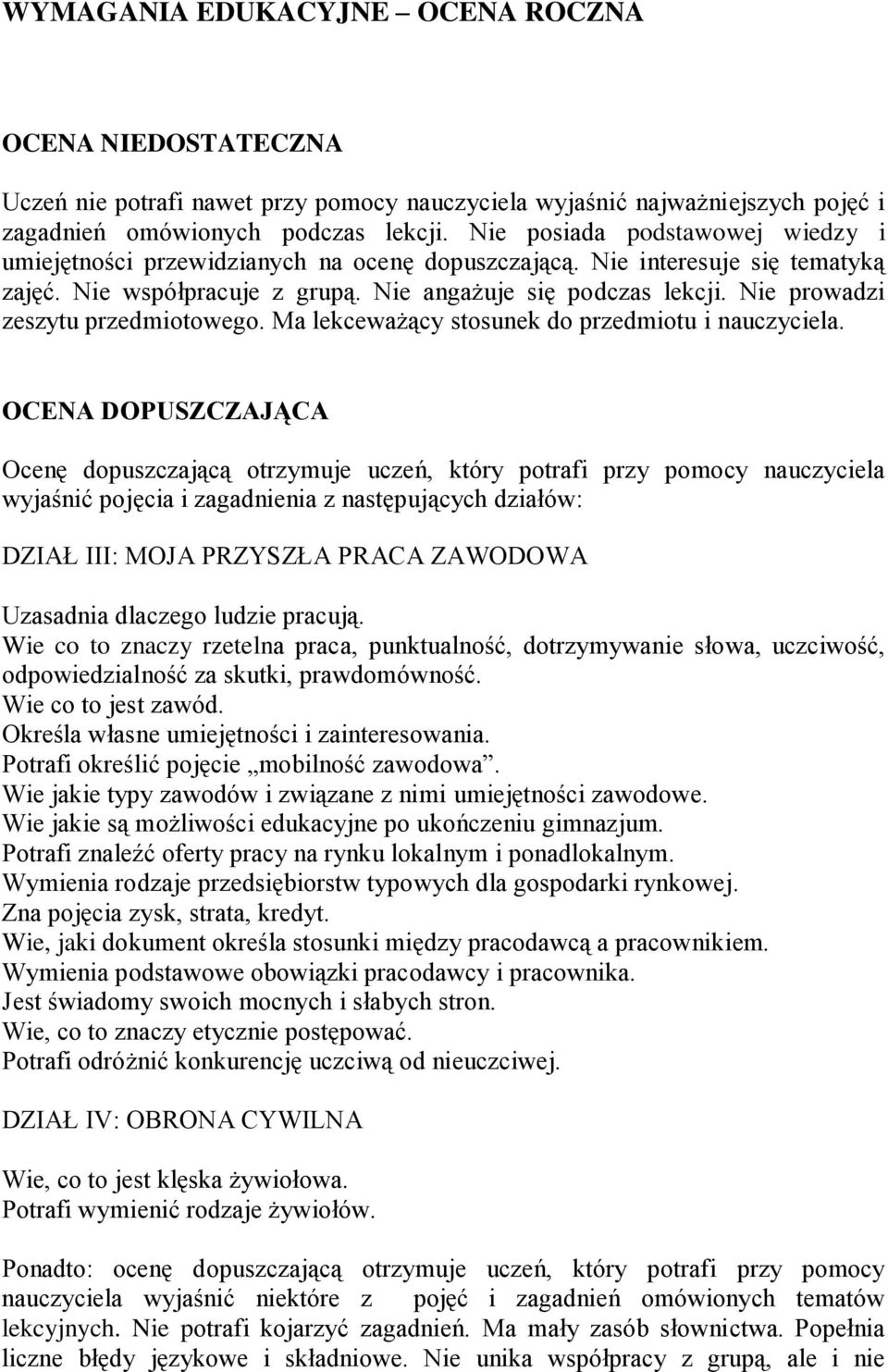 Nie prowadzi zeszytu przedmiotowego. Ma lekceważący stosunek do przedmiotu i nauczyciela.