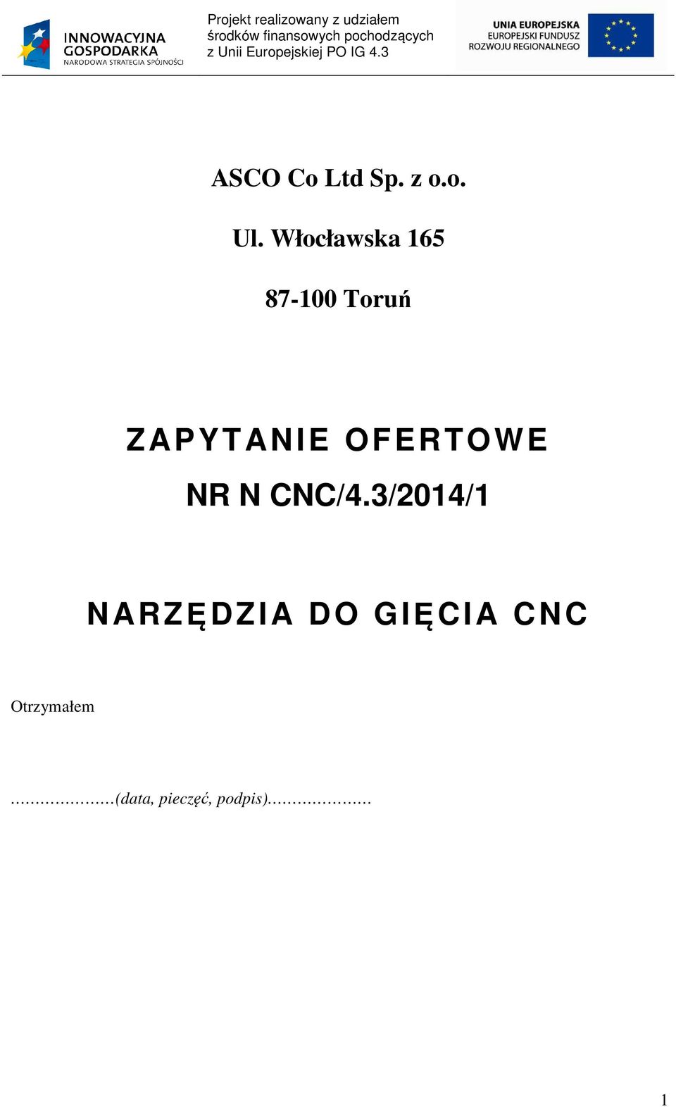 OFERTOWE NR N CNC/4.