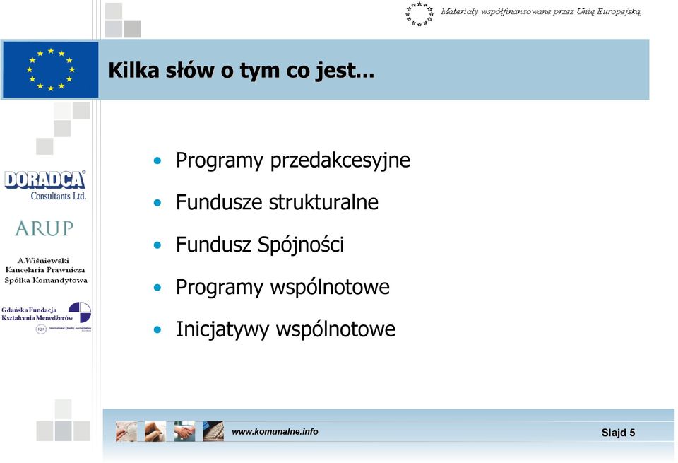 strukturalne Fundusz Spójności