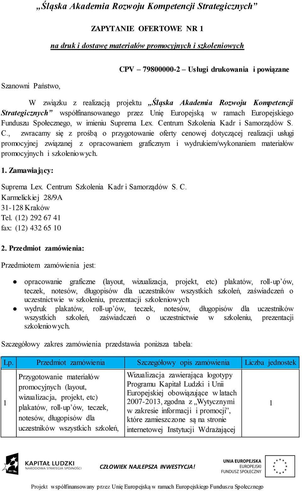 ntrum Szkolenia Kadr i Samorządów S. C.