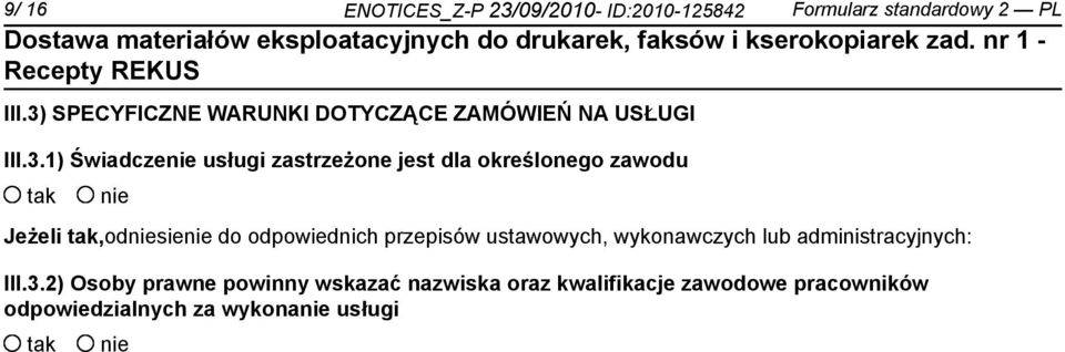 określonego zawodu Jeżeli,odsie do odpowiednich przepisów ustawowych, wykonawczych lub