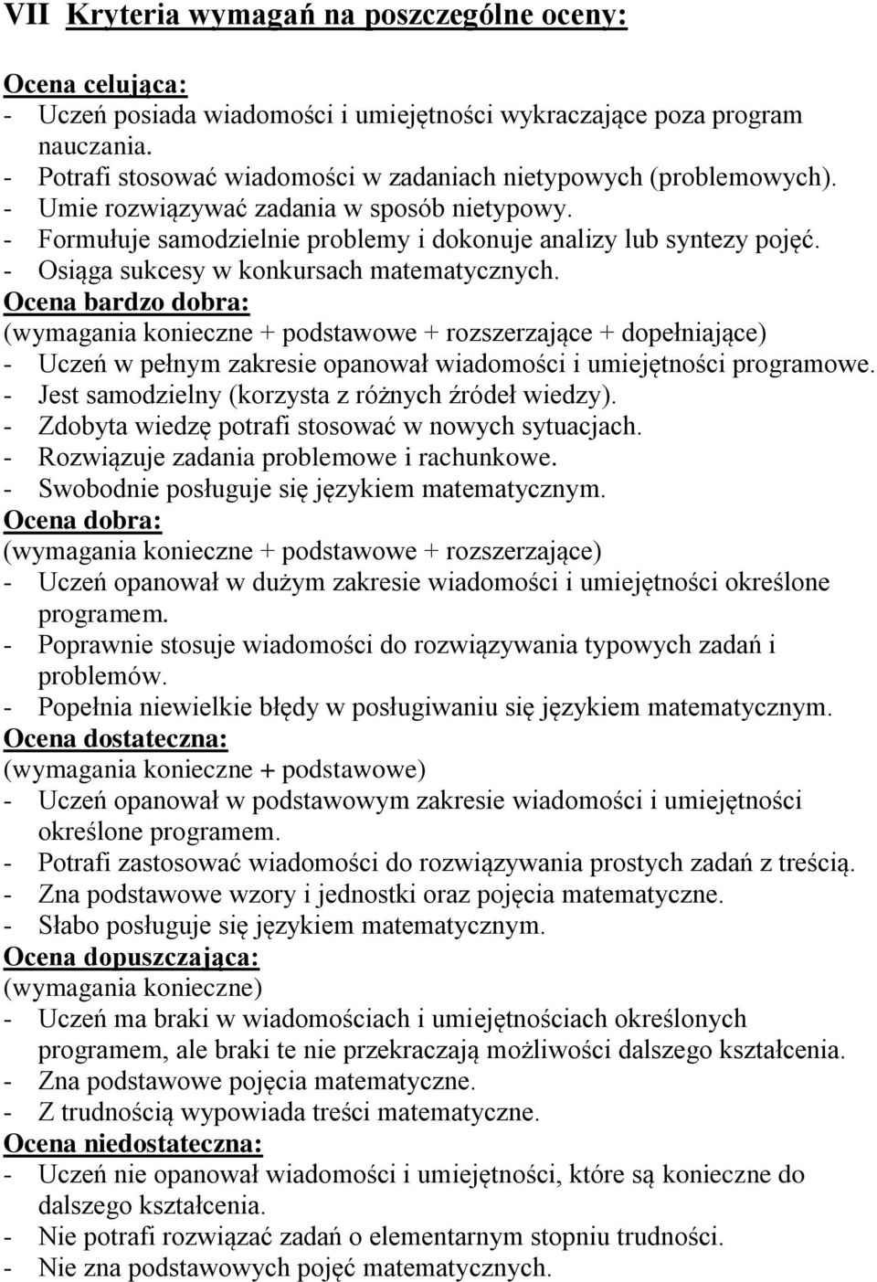 - Osiąga sukcesy w konkursach matematycznych.