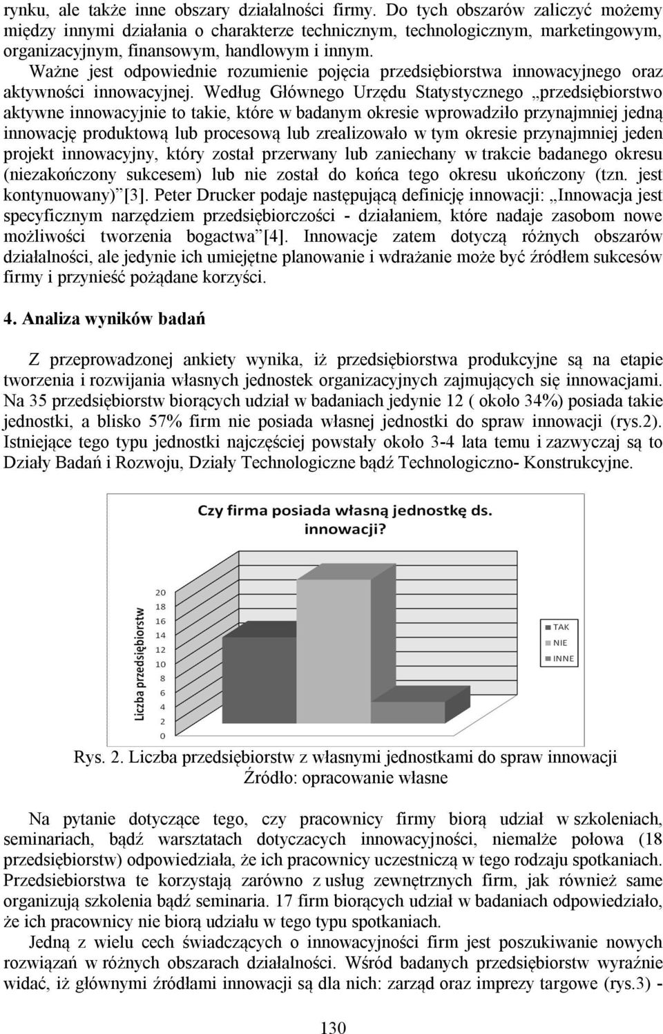 Ważne jest odpowiednie rozumienie pojęcia przedsiębiorstwa innowacyjnego oraz aktywności innowacyjnej.